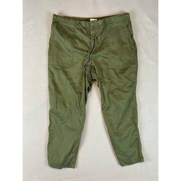 Lou & Grey for LOFT XL Green Drawstring Pants Lyocell Cotton Spandex - Picture 6 of 7